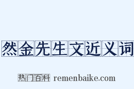 然金先生文近义词是什么意思的图片